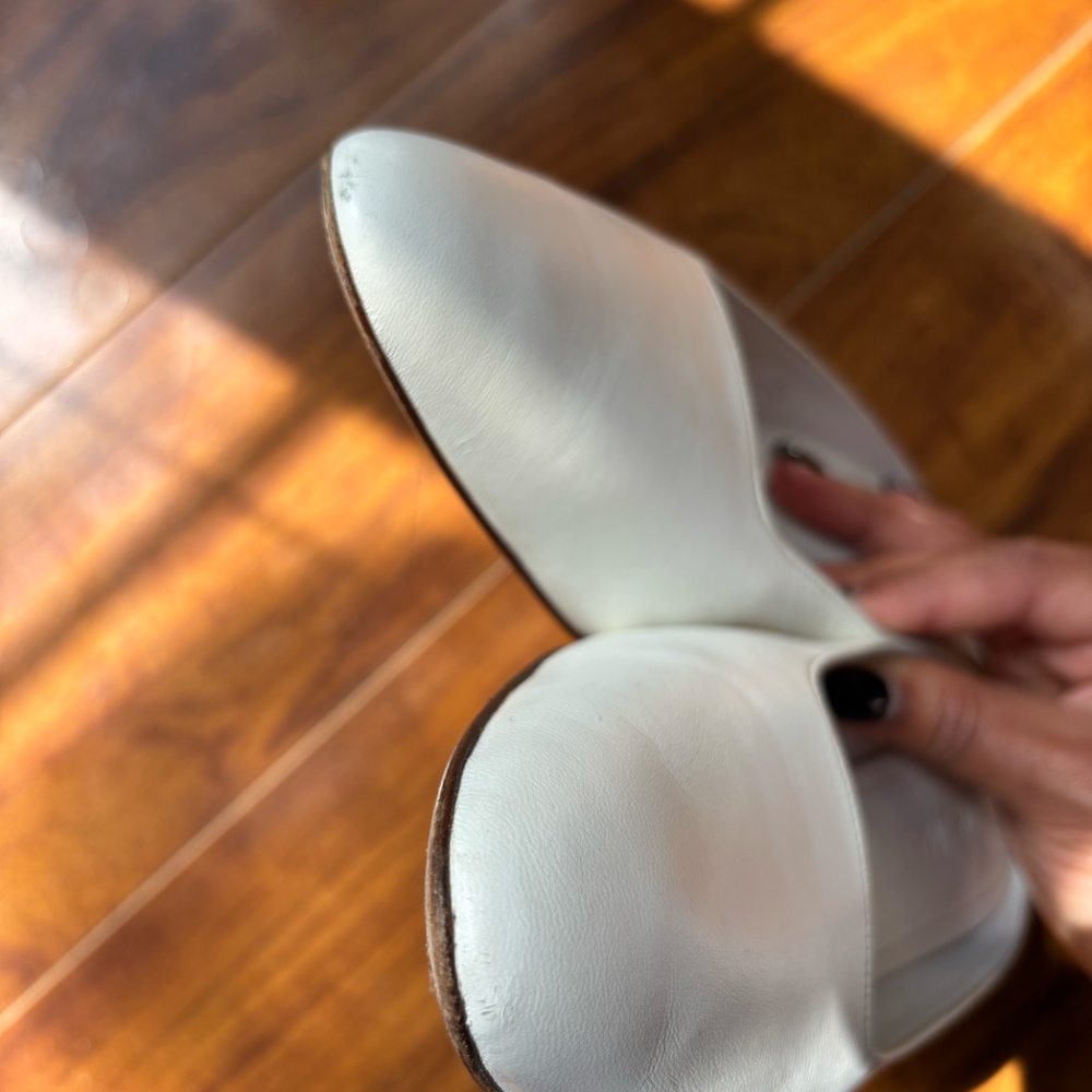 Gray Matters Annastar Mules - White - Includes Box, Dust Bag, & Heel Caps - Picture 9 of 10